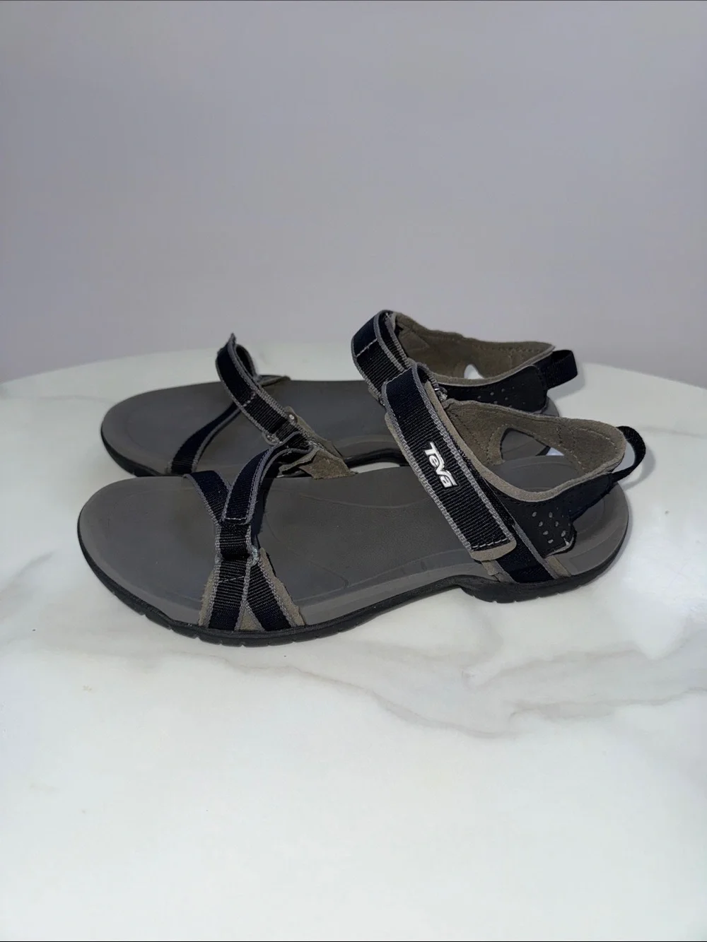 Teva women’s Black and Gray Adjustable Strap Sandals